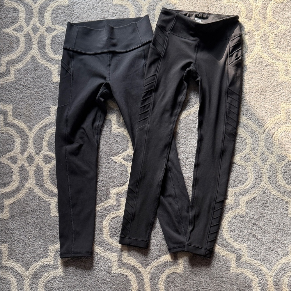All in Motion Kids and Athleta Girl Black Leggings
